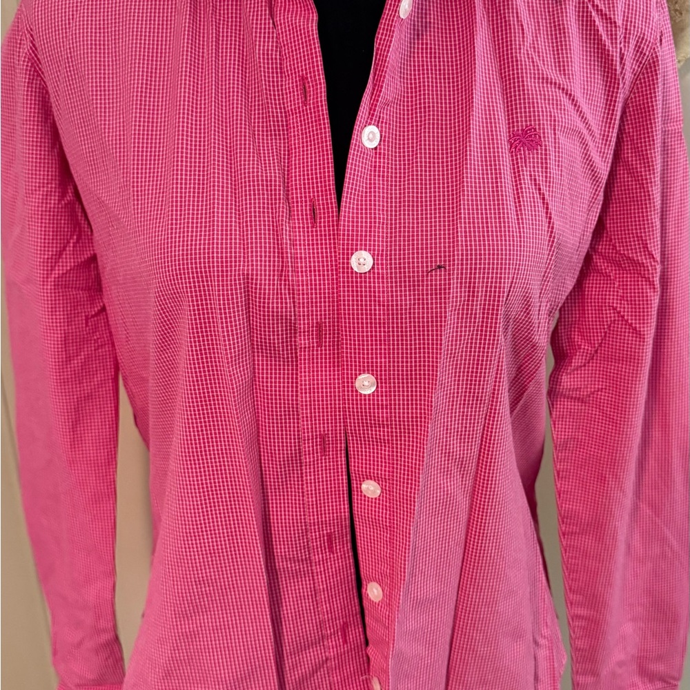 Lilly Pulitzer Men's Vibrant Pink Button Down Shirt